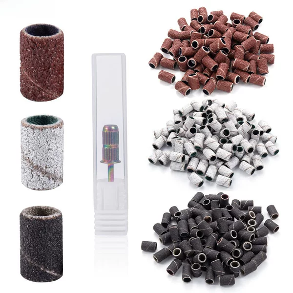 Amazon New Nail Polishing Head Sand Ring Grinding Wheel Boxed Grinding Machine Head Polishing and Polishing Nail Tool suit