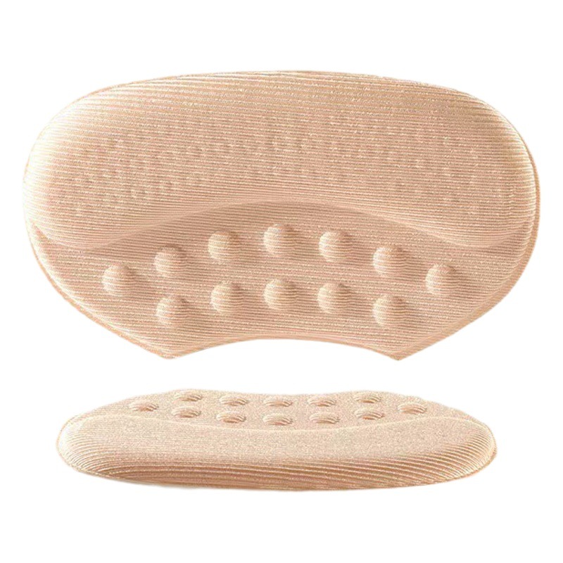 Mocasines calcomanías de tacón anti-caída de las mujeres artefacto de tacón antidesgaste pies zapatos de gran tamaño ajustable medio tamaño parche de almohadilla zapatos
