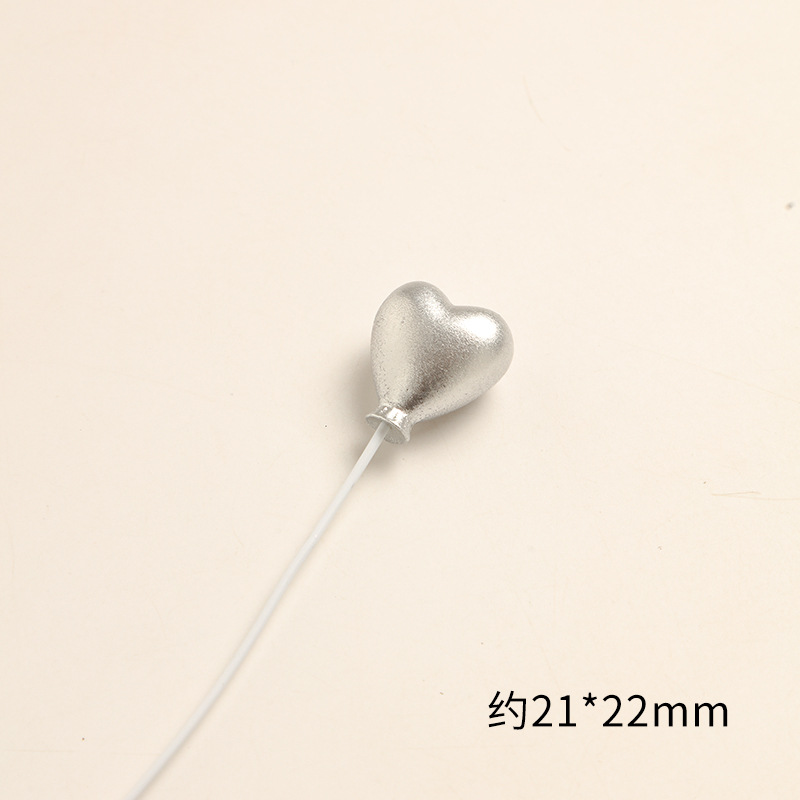 SKU-02-银色爱心气球 一个