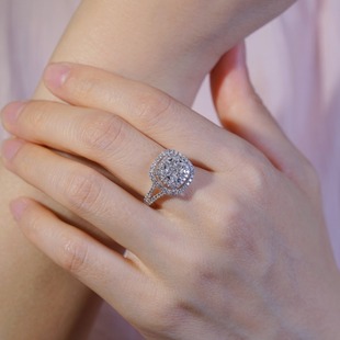 Shuibei Factory New 18K Real Gold Natural Real Diamond Diamond Ring Popular Women's Ring