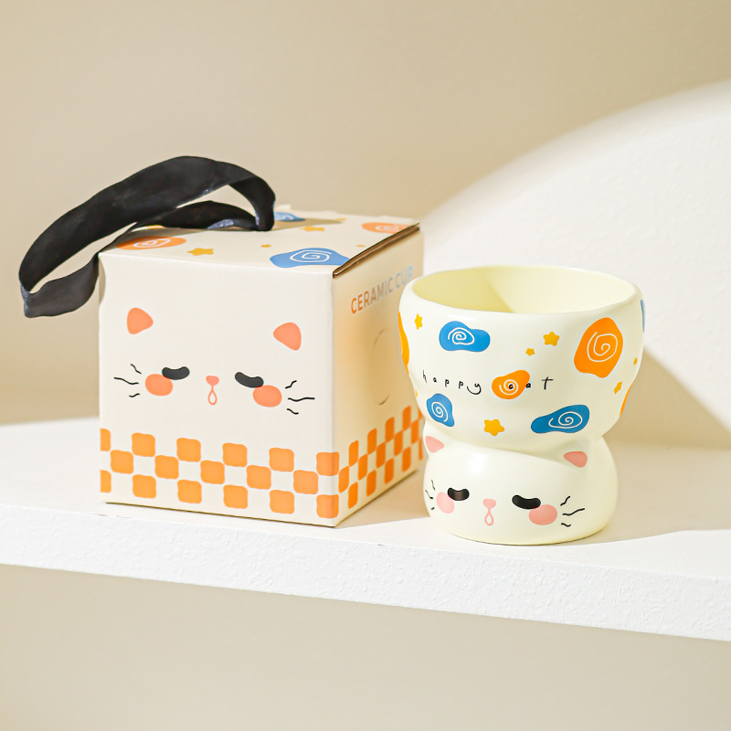 Taza de desayuno de leche de alto valor encantador taza de cerámica de pareja taza de oficina taza casual