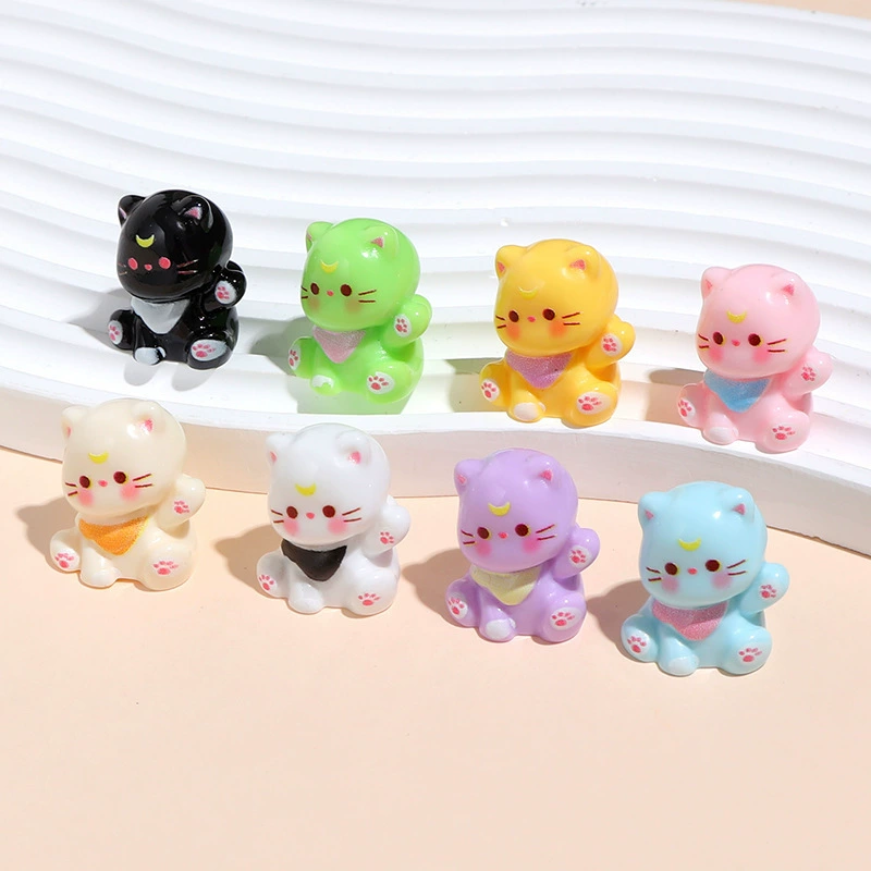 Трехмерная кукла-котенок Lucky Cat, модные креативные настольные украшения для автомобиля, аксессуары из смолы «сделай сам», оптовая продажа