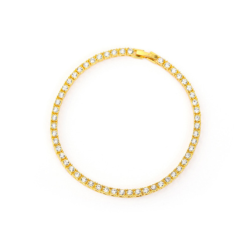 4mmhiphop men's personalized hip-hop style line alloy accessories bracelet tennis necklace jewelry hot-selling accessories