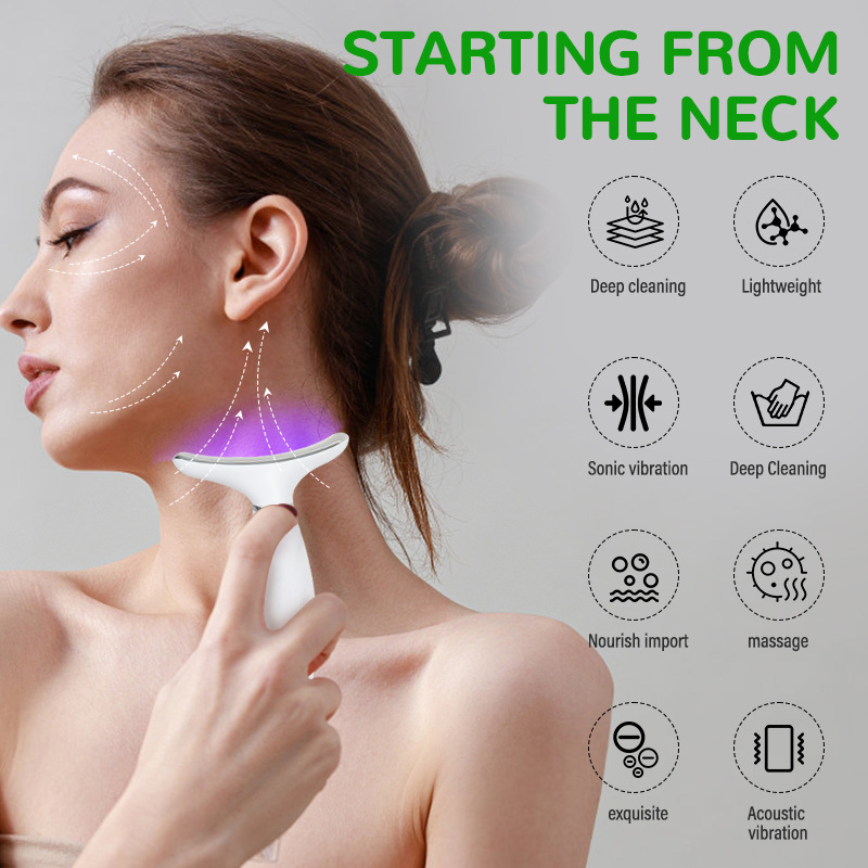 Cross-border Neck Beauty Instrument Neck Household Beauty Instrument Neck Pattern Instrument Micro-current Neck Face Dual-purpose Neck Pattern Massage Instrument