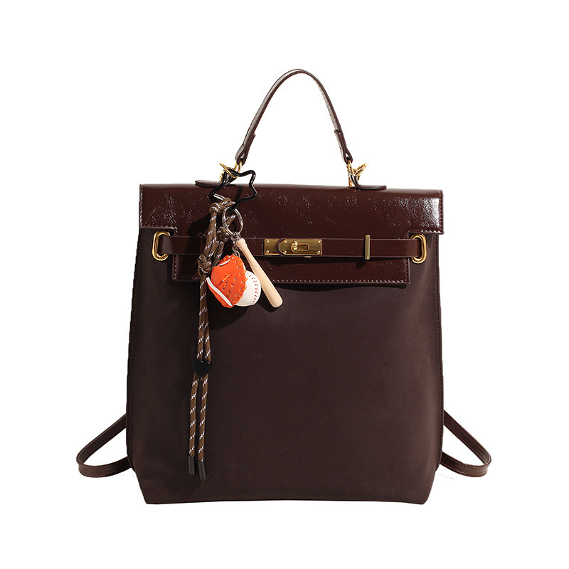 Colgante grande color café