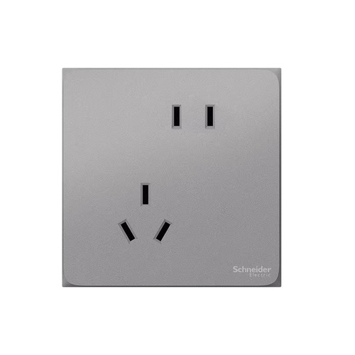 Schneider switch socket panel Haocheng mist gray switch 86 five-hole concealed USB two or three plug air conditioning wall