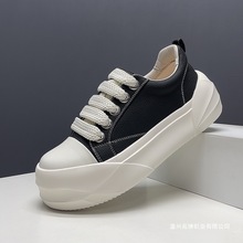 2025年爆款男鞋真皮板鞋厚底鞋男潮牌高级感休闲男鞋男士高档鞋子