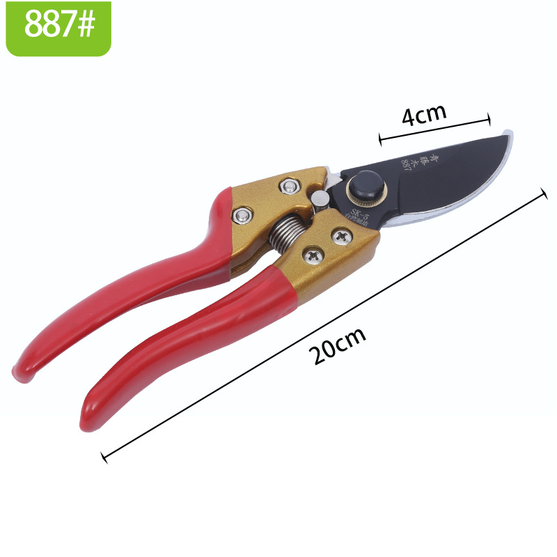 Herramientas de jardín de vid verde tijeras de podar de árboles frutales en stock suministro de flores y frutas tijeras de teflón recubrimiento negro ahorro de mano de obra tijeras de fruta