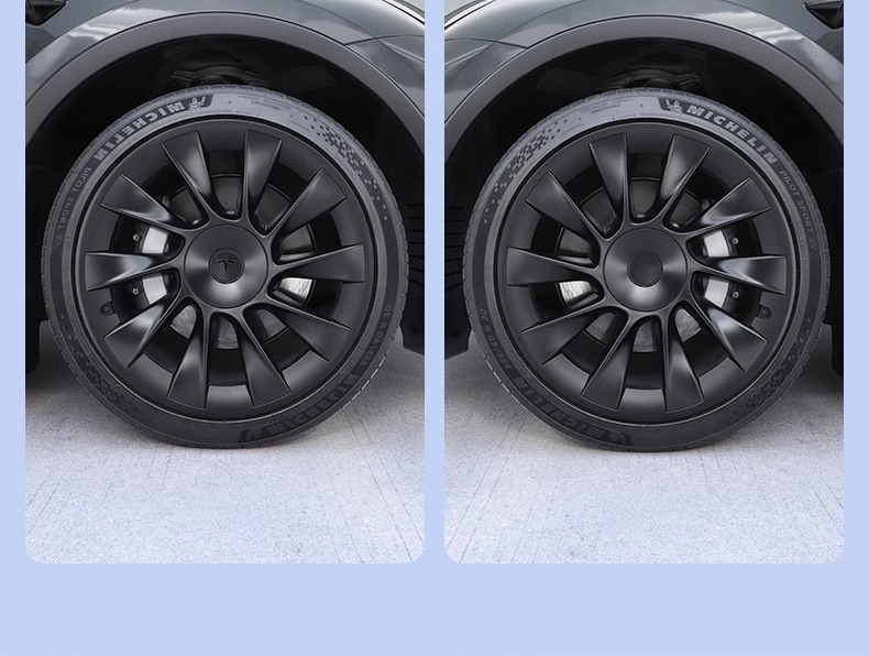Suitable for Tesla Model Y Wheel Hub Cover 20inch Protective Cover Cyclone Wheel Rim Modification Accessories Black Other