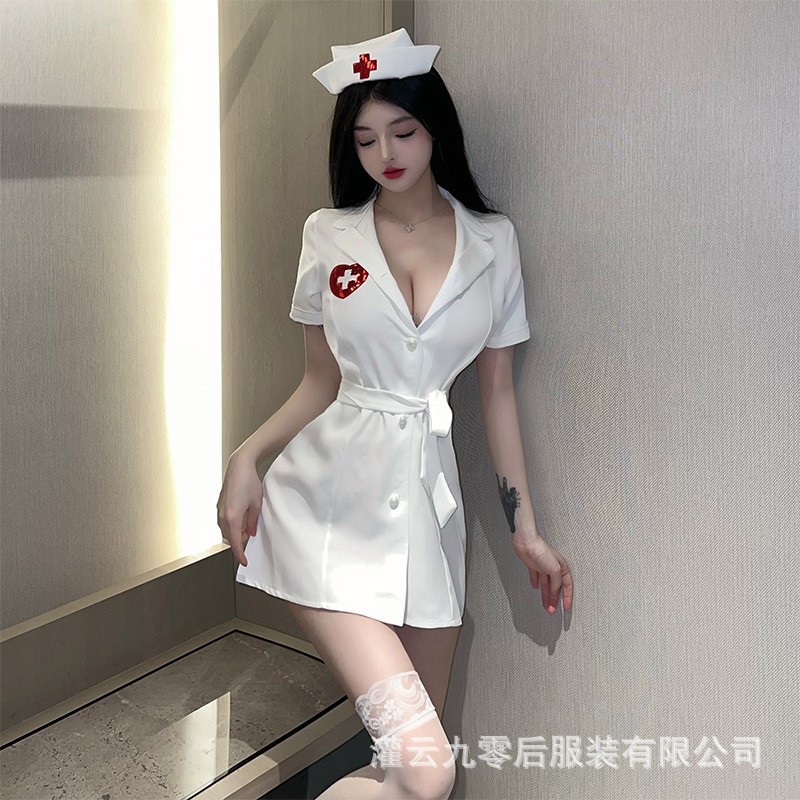 Sexy Lingerie, Passionate Nurse Role Play, Deep V, Hot and Sexy Temptation, Bed Nightgown, Flirting and Sexy Clothing