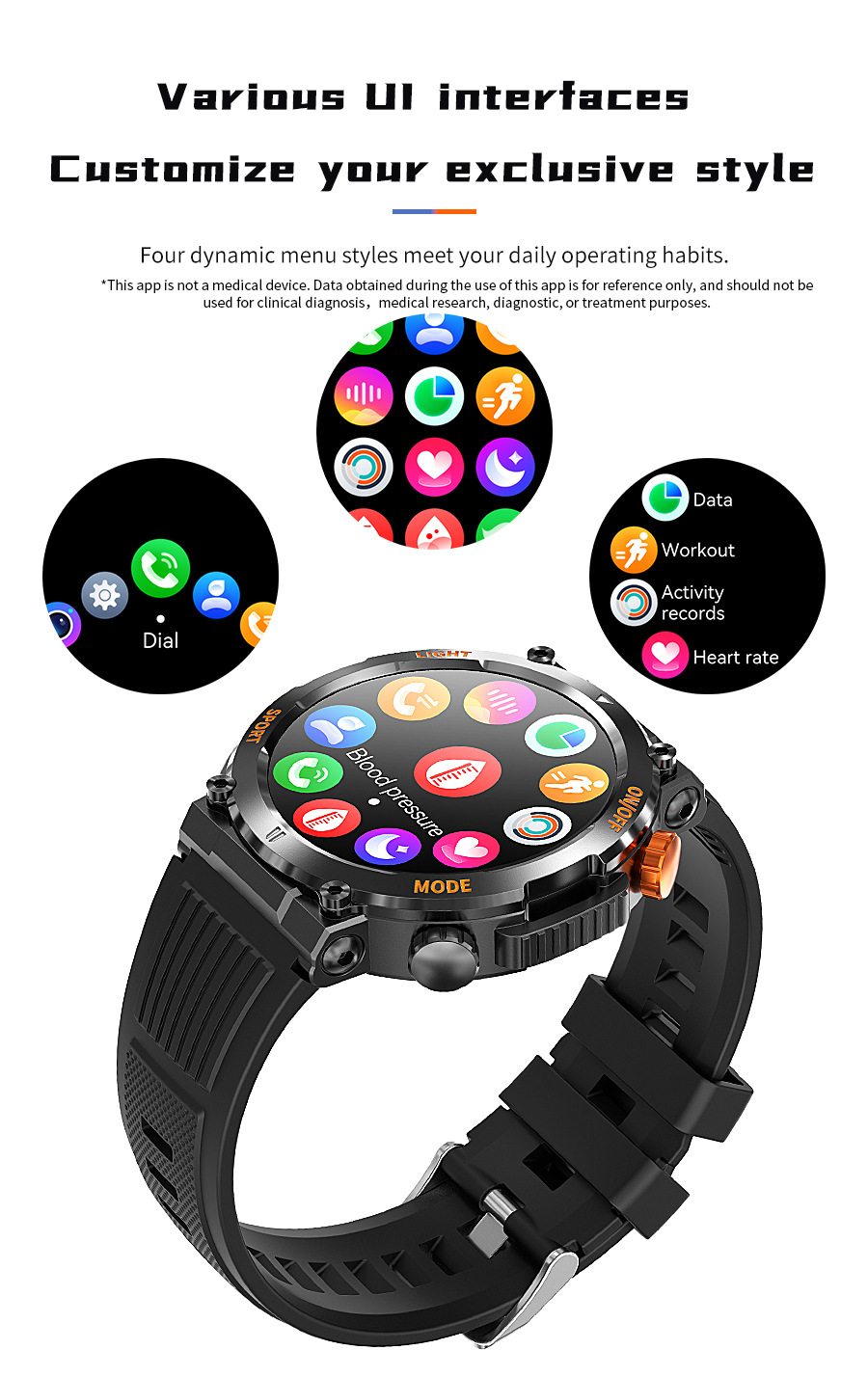 Smartwatch With Bluetooth Calling Heart Rate And Blood Pressure_voghion.com