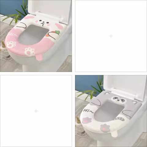 トイレシリコンクッション、オールシーズン万能、防水トイレクッション、家庭用便座クッション、便座カバー、トイレカバー|undefined