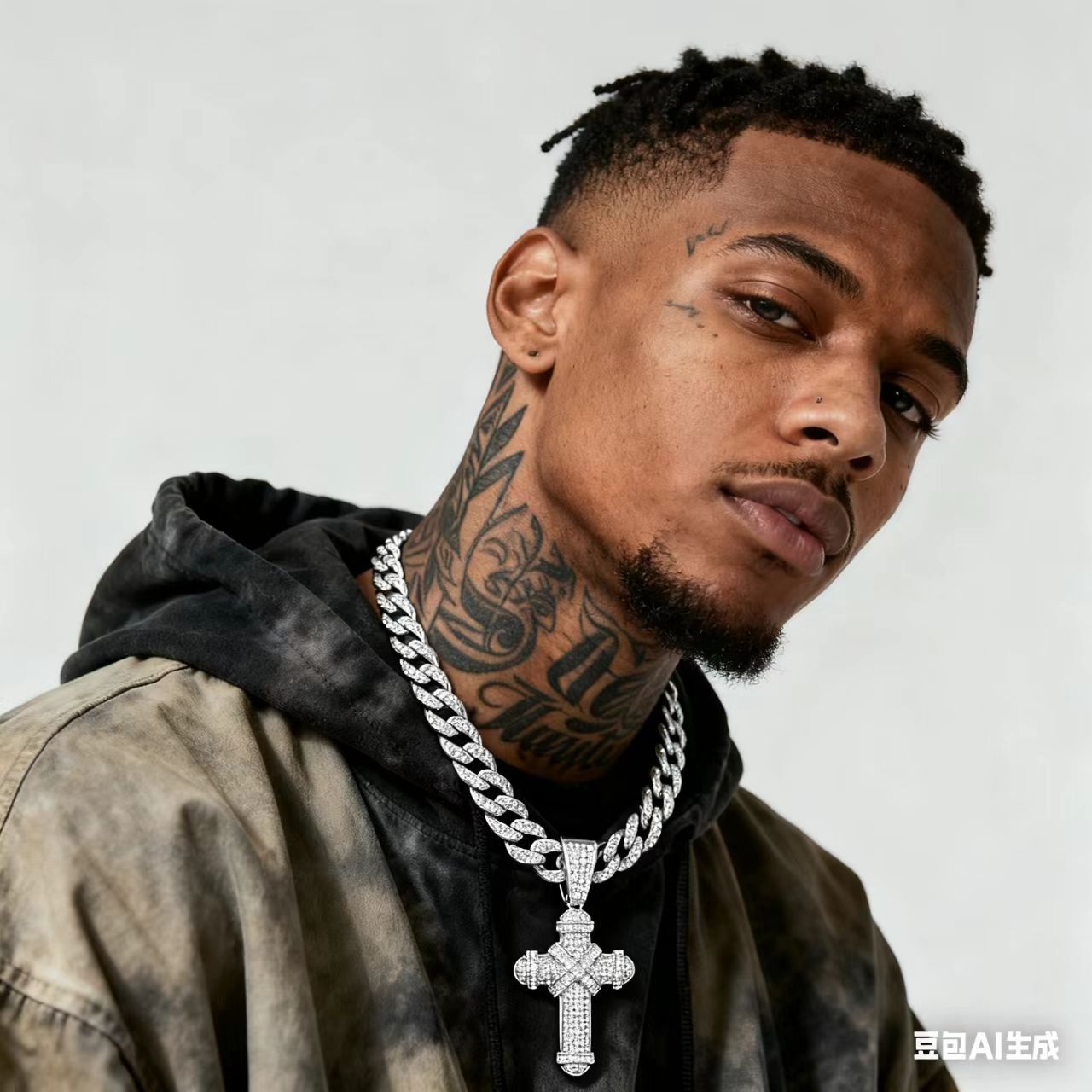 Europa y América transfronteriza hip hop gran cruz colgante creativo todo partido De aleación llena de diamantes de los hombres y las mujeres mismo collar cubano al por mayor