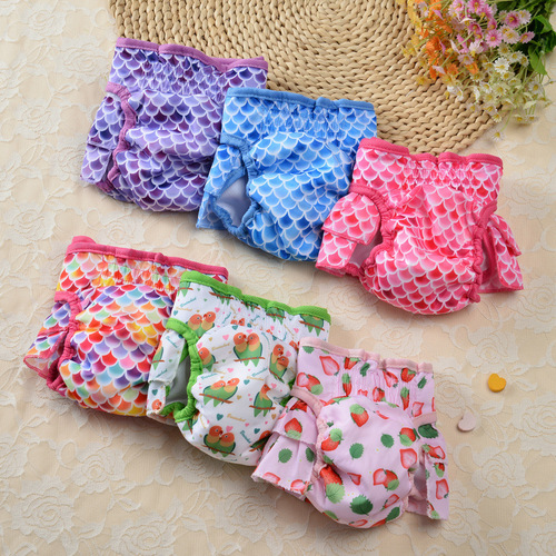  New Pet Clothes Colorful Menstrual Skirt Menstrual Safety Pants Hygienic Diapers Anti-Harassment Estrus Diapers