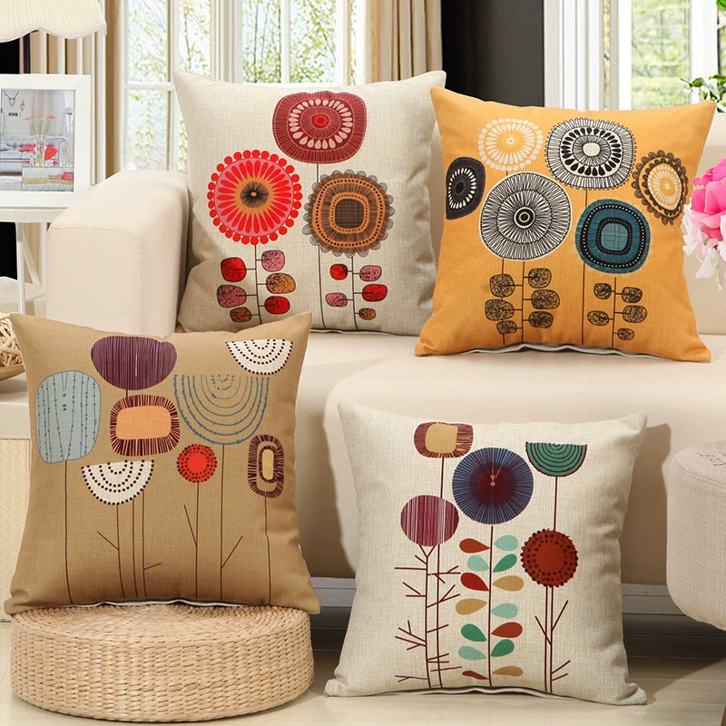 Трансграничная минималистская льняная цифровая печатная наволочка Трансграничные производители Amazon