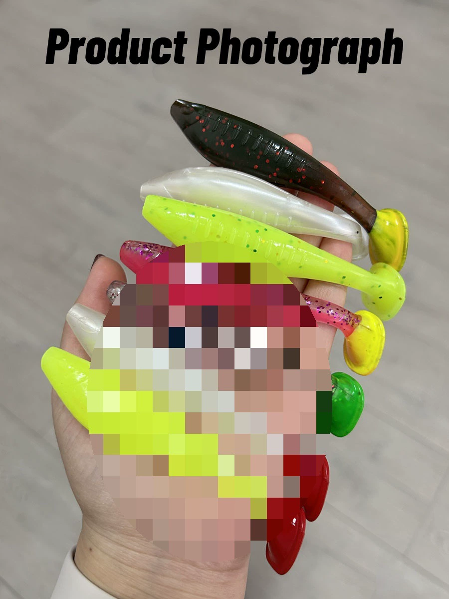 Искусственная приманка с Т-образным хвостом и канавкой, светящаяся мягкая приманка из ТПР, мягкая резиновая плавающая мягкая рыбка 8/10 см, бионическая приманка, высокоэластичная приманка, УФ