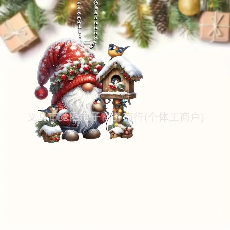 2D Navidad encantador regalo de Navidad colgante de vacaciones acrílico plano transfronterizo nuevo interior decoración image 7