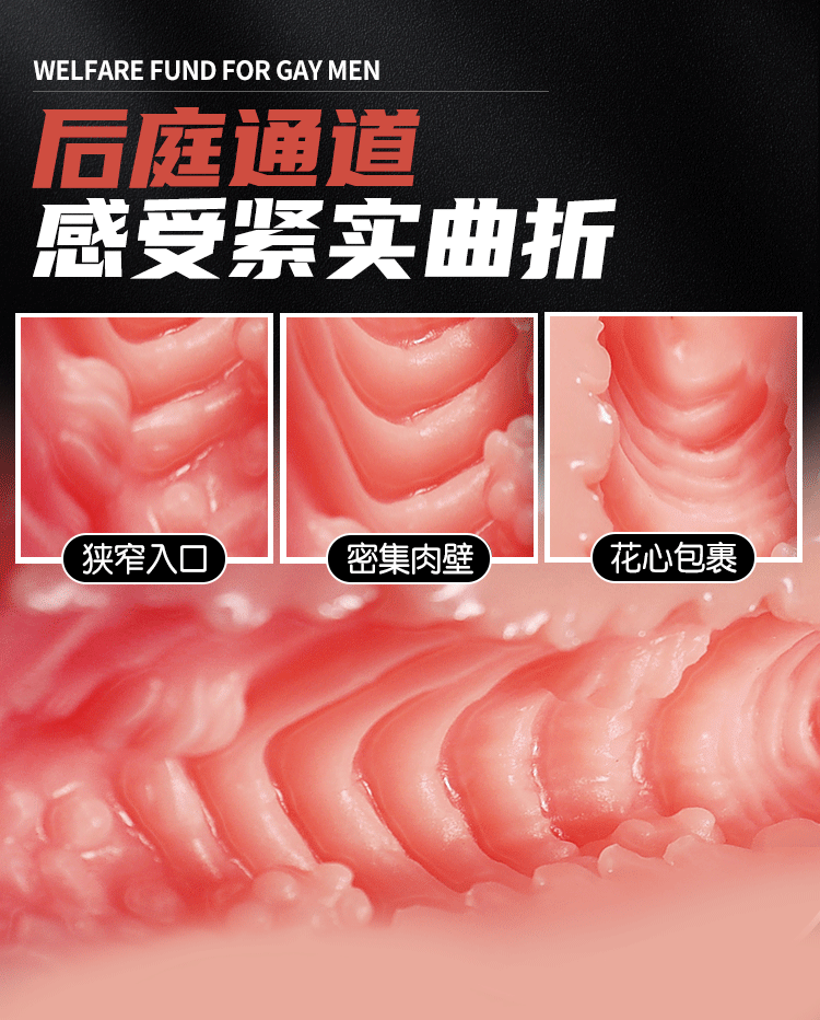 Jiuai Fitness Male Torso Masturbator with Anal and Dildo Entry, TPE Half-Body Model — detail image 8