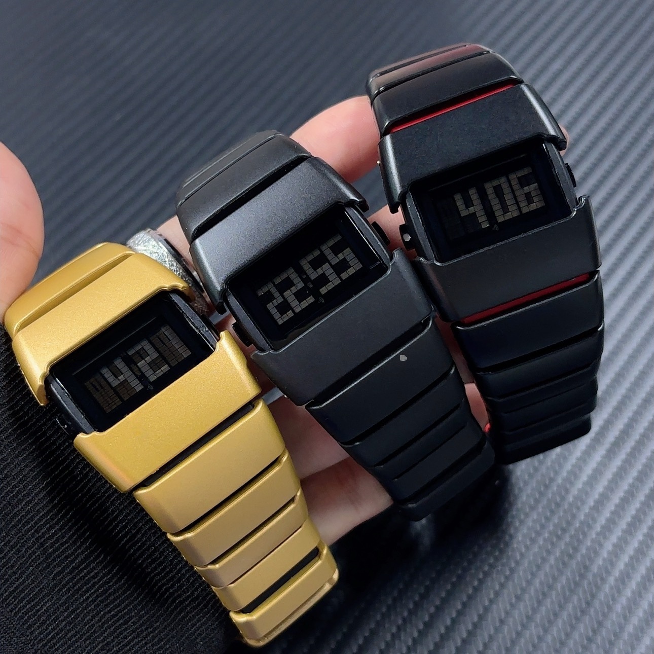 外贸热销男女手表时尚潮流感千禧年黑科技小众设计高颜值电子表男