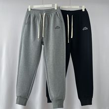 冬季男裤加绒加厚运动裤宽松直筒卫裤束脚裤棉裤大码休闲裤男