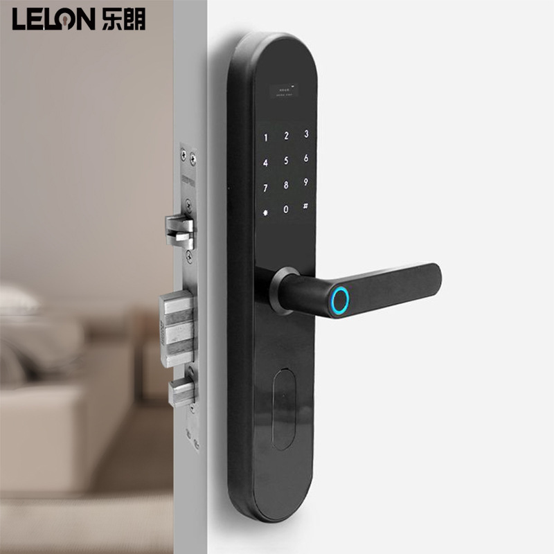 Huella digital inteligente conexión Bluetooth remoto cerradura de puerta inteligente hotel apartamento antirrobo puerta automática tarjeta de crédito contraseña bloqueo