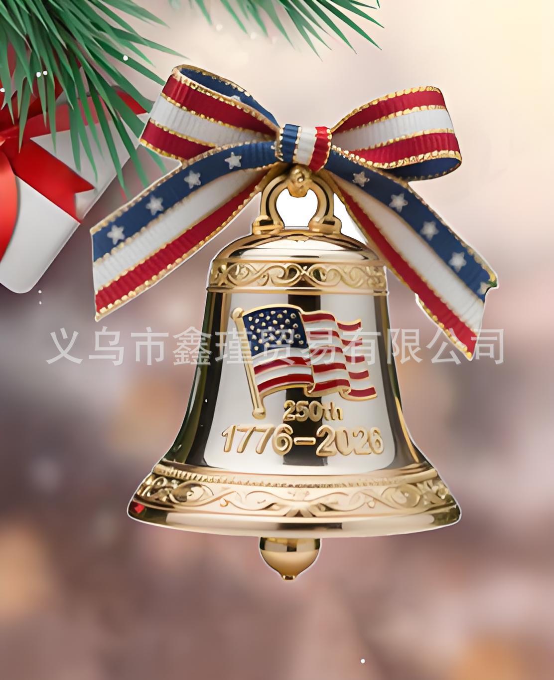 Nuevos productos transfronterizos Estados Unidos 250 aniversario Bell Ornament acrílico
