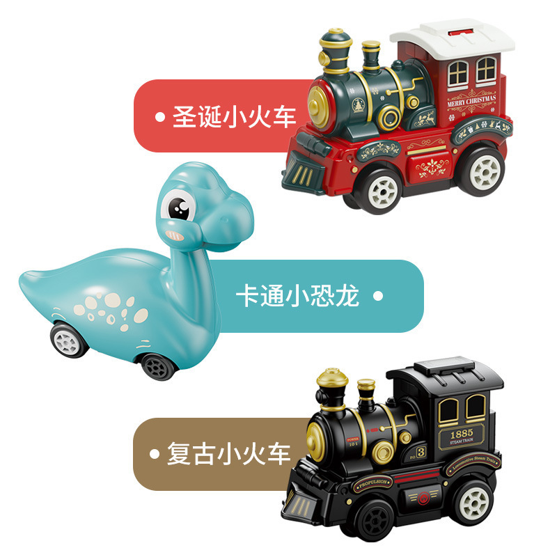 Puzzle eléctrico transfronterizo tren tren juguetes ensamblaje puzzle Navidad clásico tren infantil puzzle dinosaurio coche