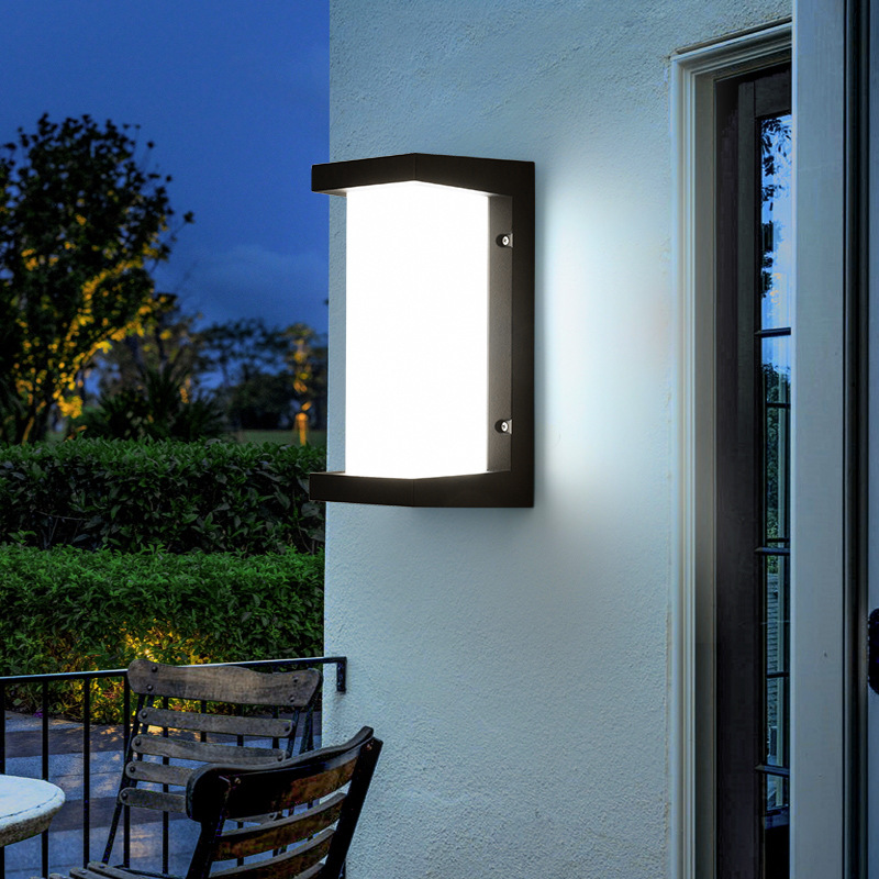 LED lámpara de pared exterior impermeable hotel jardín lámpara de pared patio villa simple lámpara de paisaje balcón moderno para el hogar