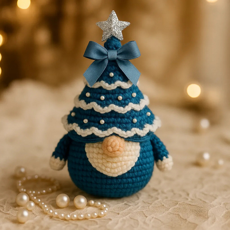 DIY Crochet Christmas Tree Gnome Kit DIY 钩针圣诞树侏儒套件|undefined
