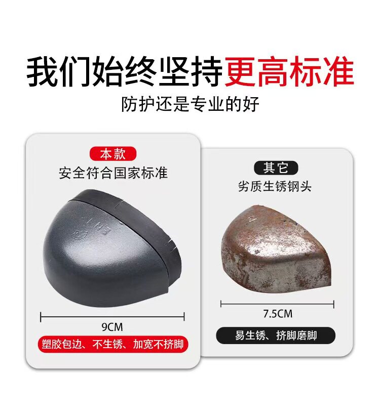Giày bảo hộ lao động cổ cao chống đập chống đâm xuyên, chống mài mòn, chống dầu, chống thấm nước, đế đặc — 36 * Bốt cao * Đen, 37 * bốt cao * đen, 38 * Bốt cao * Đen, 39 * Bốt cao * Đen chi tiết 10