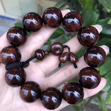 海南黄花梨木手串男士海黄紫油梨108颗佛珠老料糠梨鬼脸对眼手链