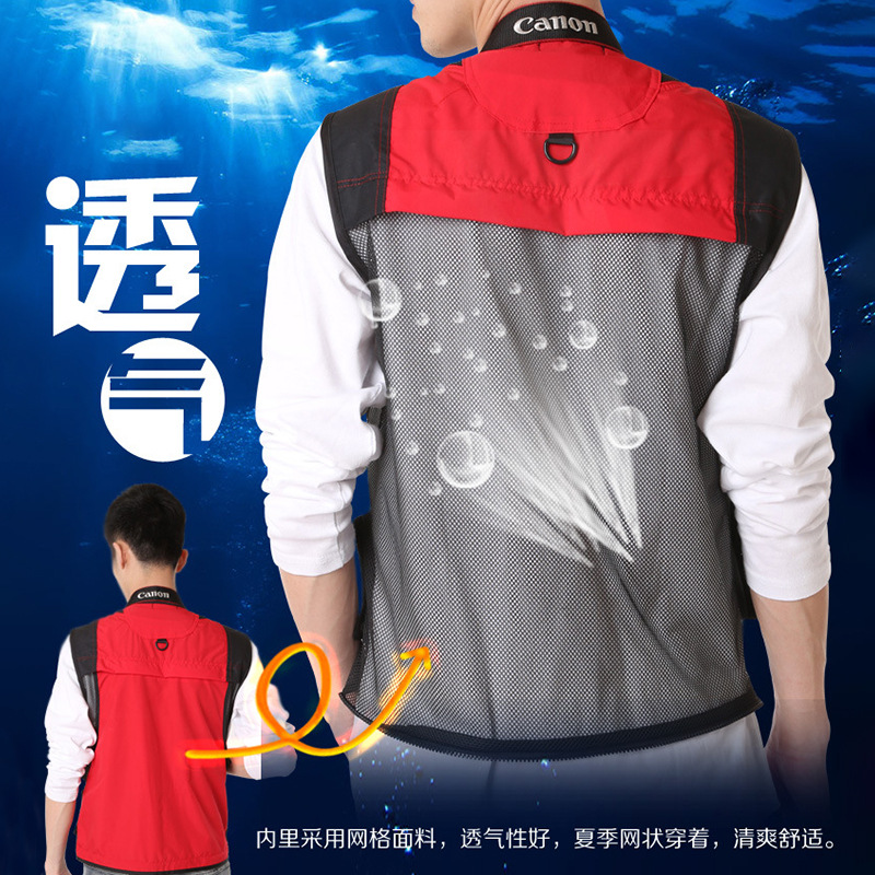 Campamento de verano chaleco al aire libre impermeable ropa de niños para adultos de bolsillo caballo chaleco de fotografía ropa de trabajo chaleco personalizado