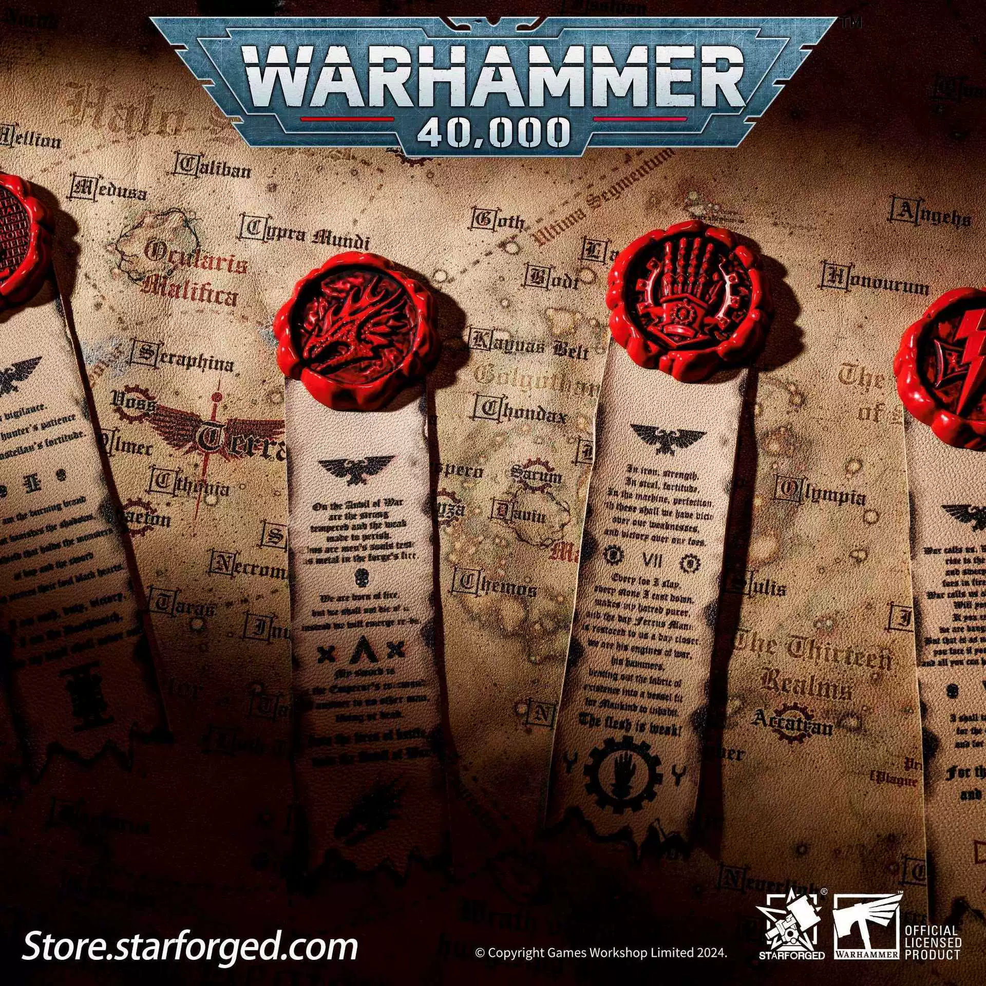 Сет из четырех предметов: Peripheral Salamander White Scar Deathwatch Mark of Purity для Warhammer 40K