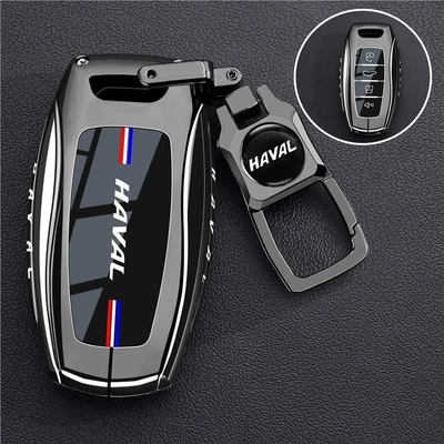 Suitable for Haval Second Generation Big Car key bag - vinyl-haval-a-model-4-keys-piano-black-label-metal-buckle