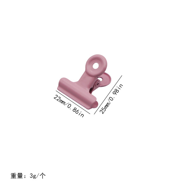 22mm 라운드 헤드 클립 핑크