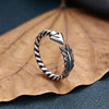Ring, retro arrow, accessory, wholesale, silver 925 sample, on index finger