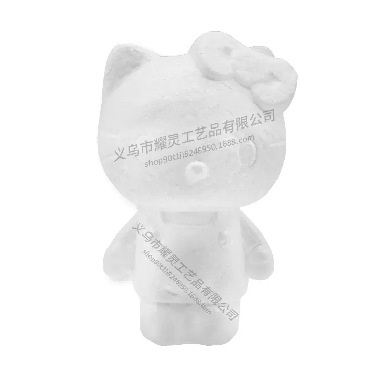 保丽龙泡沫网红泡沫凯蒂猫模型永生花公仔胚子diy手工永生花白胚