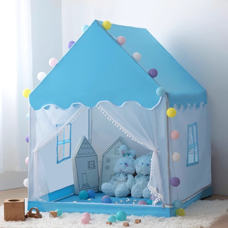 Casa de juguetes para niños en el interior de la tienda de campaña pequeña niña princesa castillo niña bebé casa pequeña casa de juegos