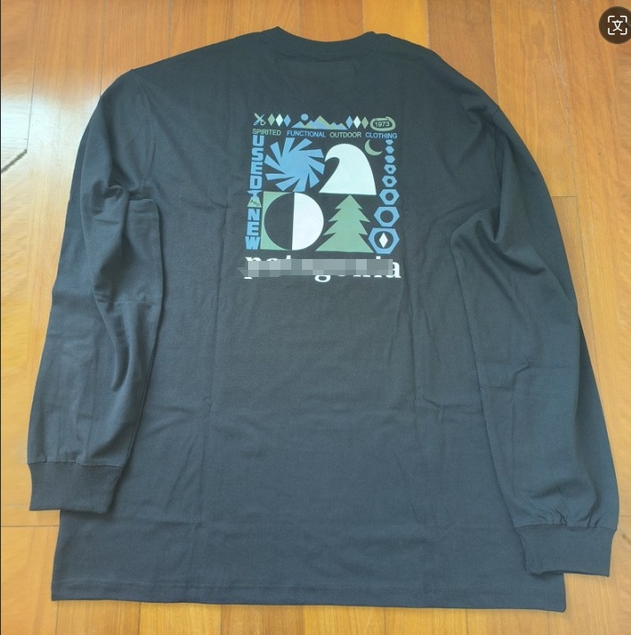 Logotipo de comercio exterior Classic Outdoor Mountain Series Camiseta de manga larga del mismo estilo para hombres y mujeres