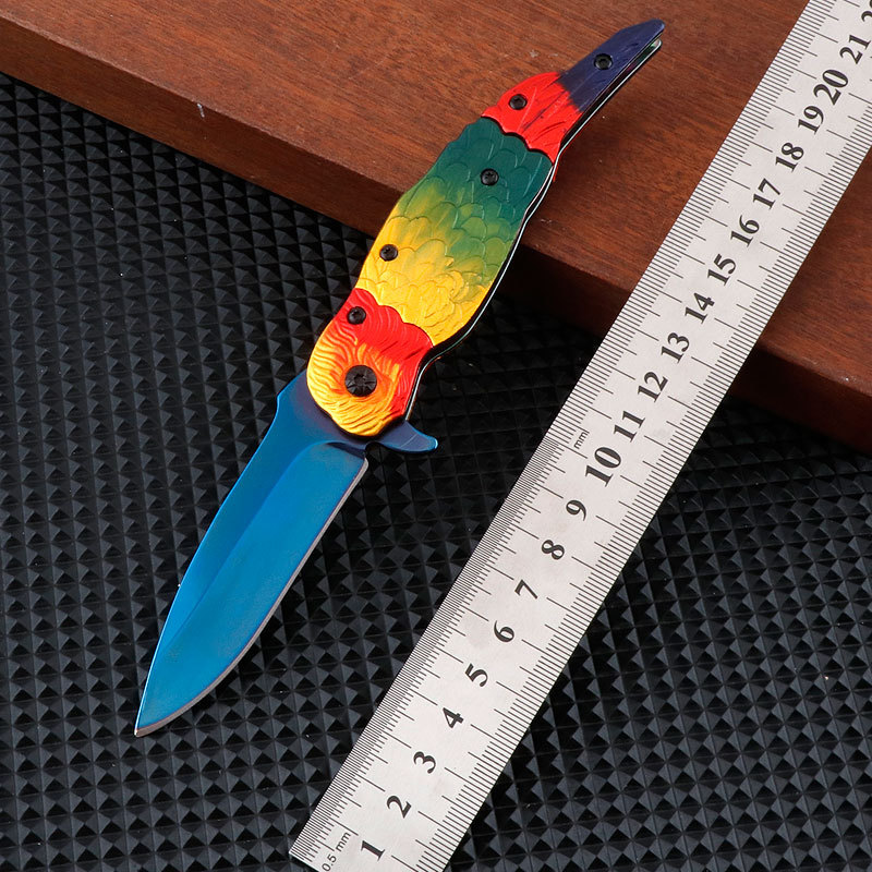 户外不锈钢折刀水果刀多用小刀多功能折刀便携高硬度野营求生刀