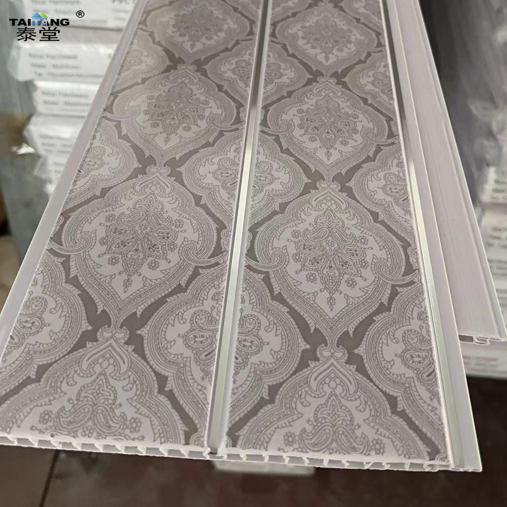 300x8x5950mm Sudáfrica 30 cm grano de madera Pvc techo panel de pared