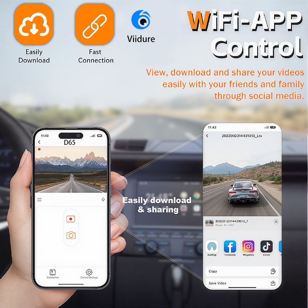 Cross-Border Hot Selling 1080P Four-Lens Driving Recorder, Four-Way Simultaneous Display and Recording, Wifi Infrared Night Vision Ultra-Thin Model