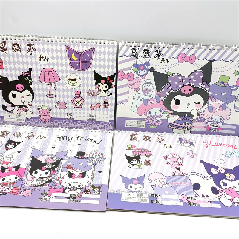 Sanrio Cartoon Kulomi Picture book Cartoon Cartoon Cartoon Sticker Coil book Children's Writing Picture book Word