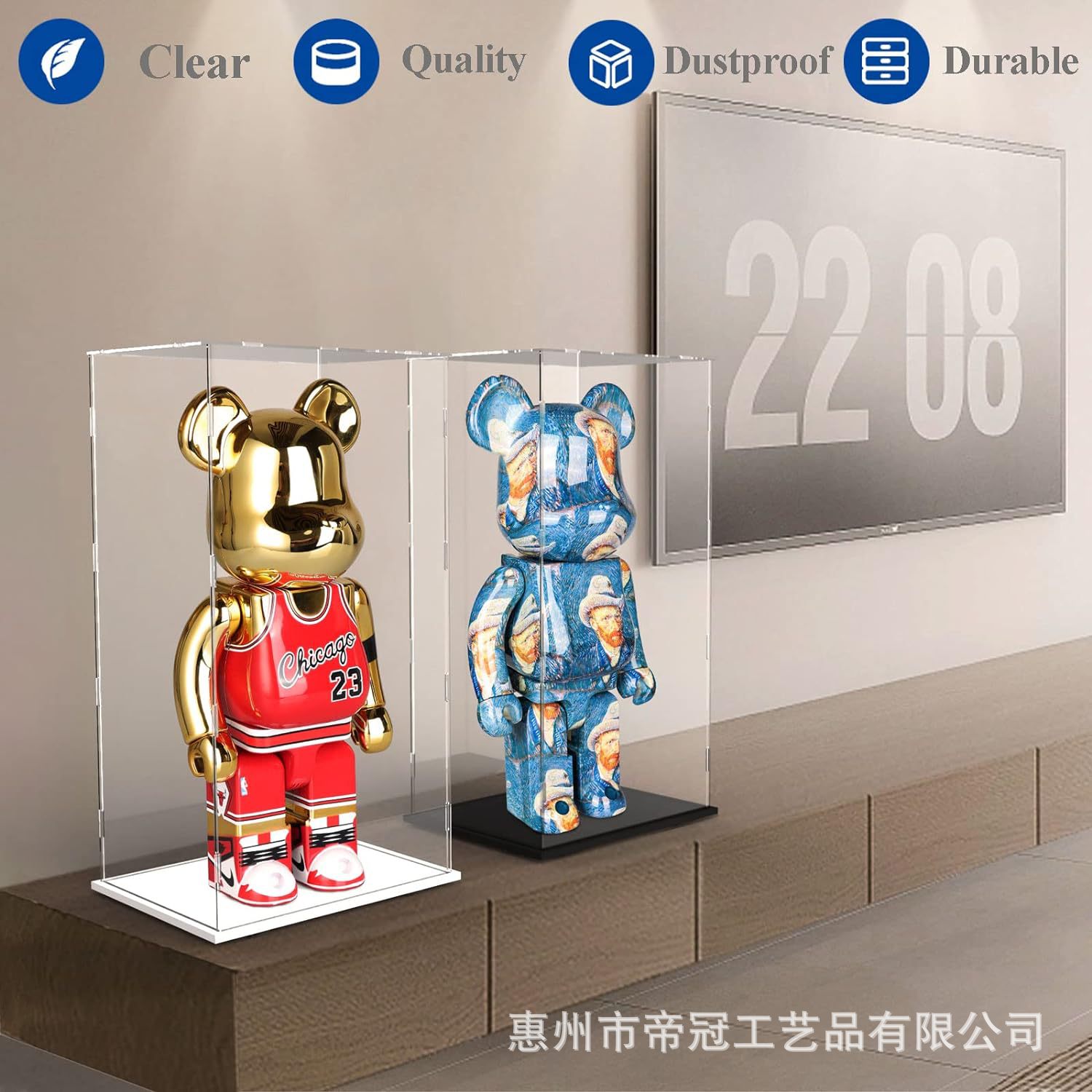 Acrylic Large Collection Dustproof Display Box Transparent Display…