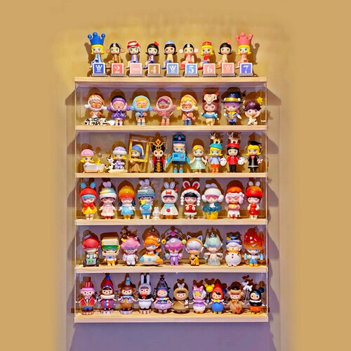 Acrylic blind box storage display rack wall hanging popmart dust cover dormitory Molly display box