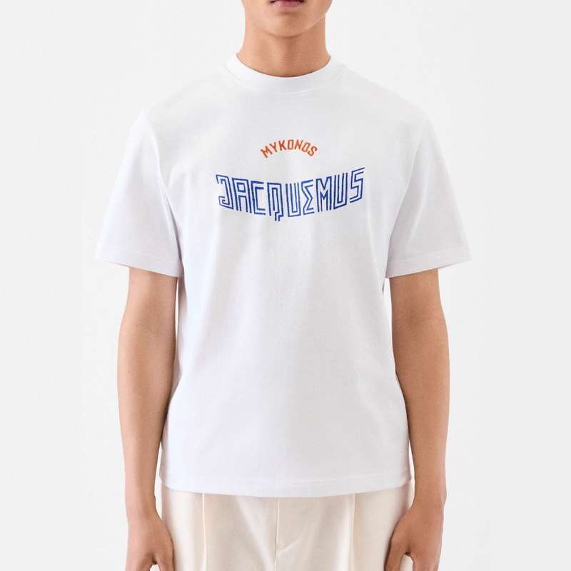 Cross-Border 2025 Summer New Men's and Women's Short-Sleeved T-Shirts High-Quality Fashionable Casual Jacquemus Tops