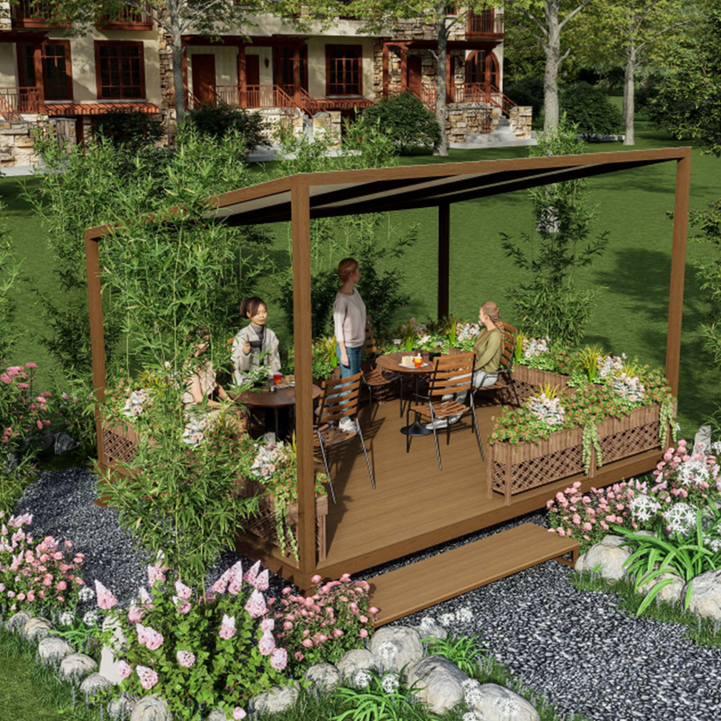 Jardín de aleación de aluminio eléctrico inteligente volteo persiana pérgola de estilo europeo simple ocio parasol moderno a prueba de lluvia