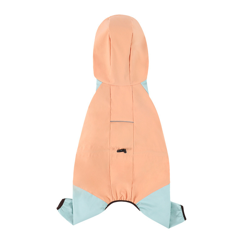 Impermeable de cuatro patas para cachorros con tracción, impermeable, todo incluido, perro pequeño con patas, bichon, peluche, ropa de día lluvioso para mascotas