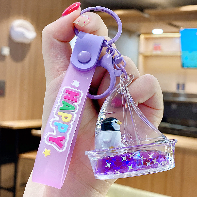 Flotante pequeño llavero de peces de colores para hombres y mujeres exquisito lindo botella a la deriva llave del coche colgante mochila colgante pequeño regalo