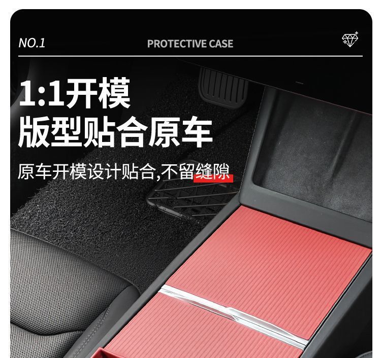 Static Central Control Panel Silicone Anti-Slip Pad for Tesla Model 3/Y